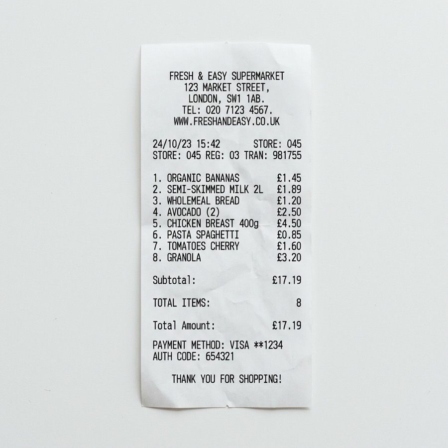 Receipt 1