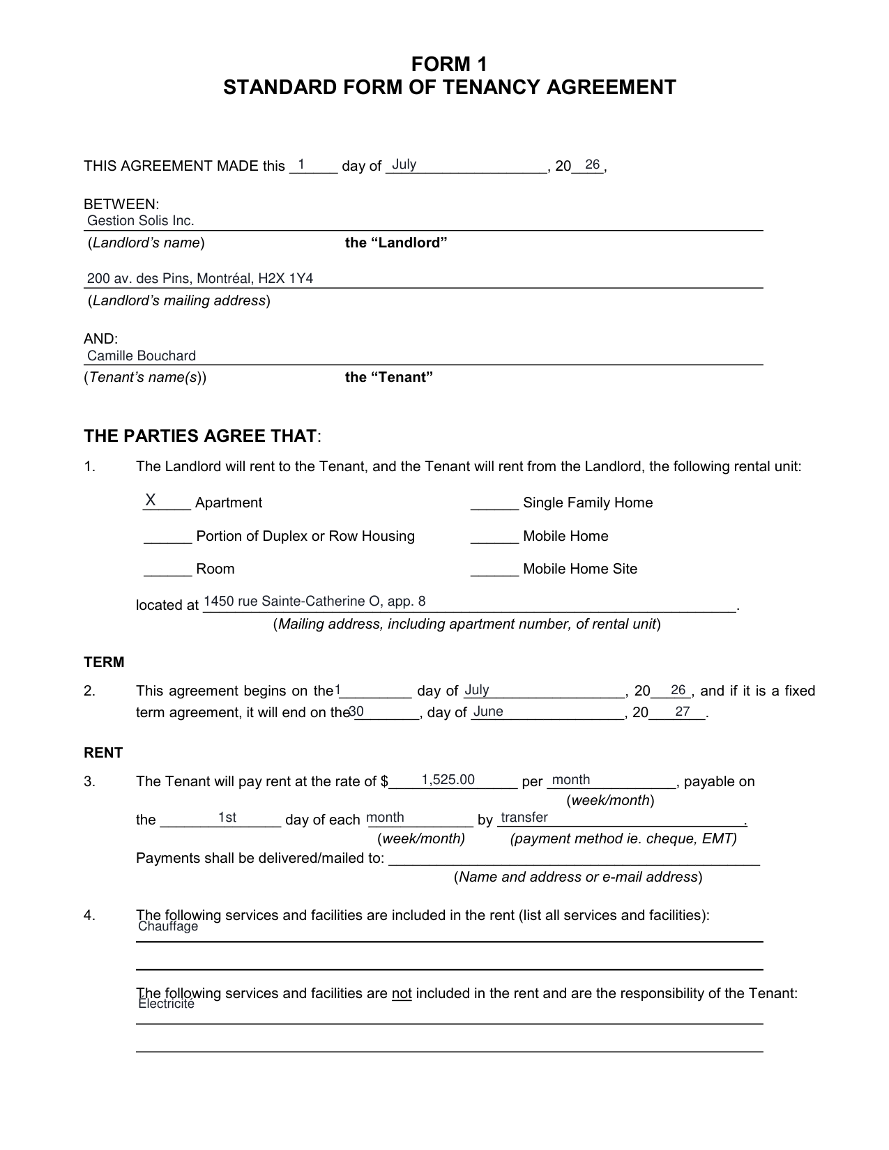 Île-du-Prince-Édouard — Form 1